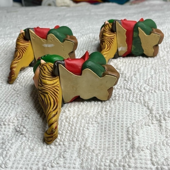 Elf long beard Holiday decor hallmark vintage green hat Lot of 3 - Picture 7 of 8